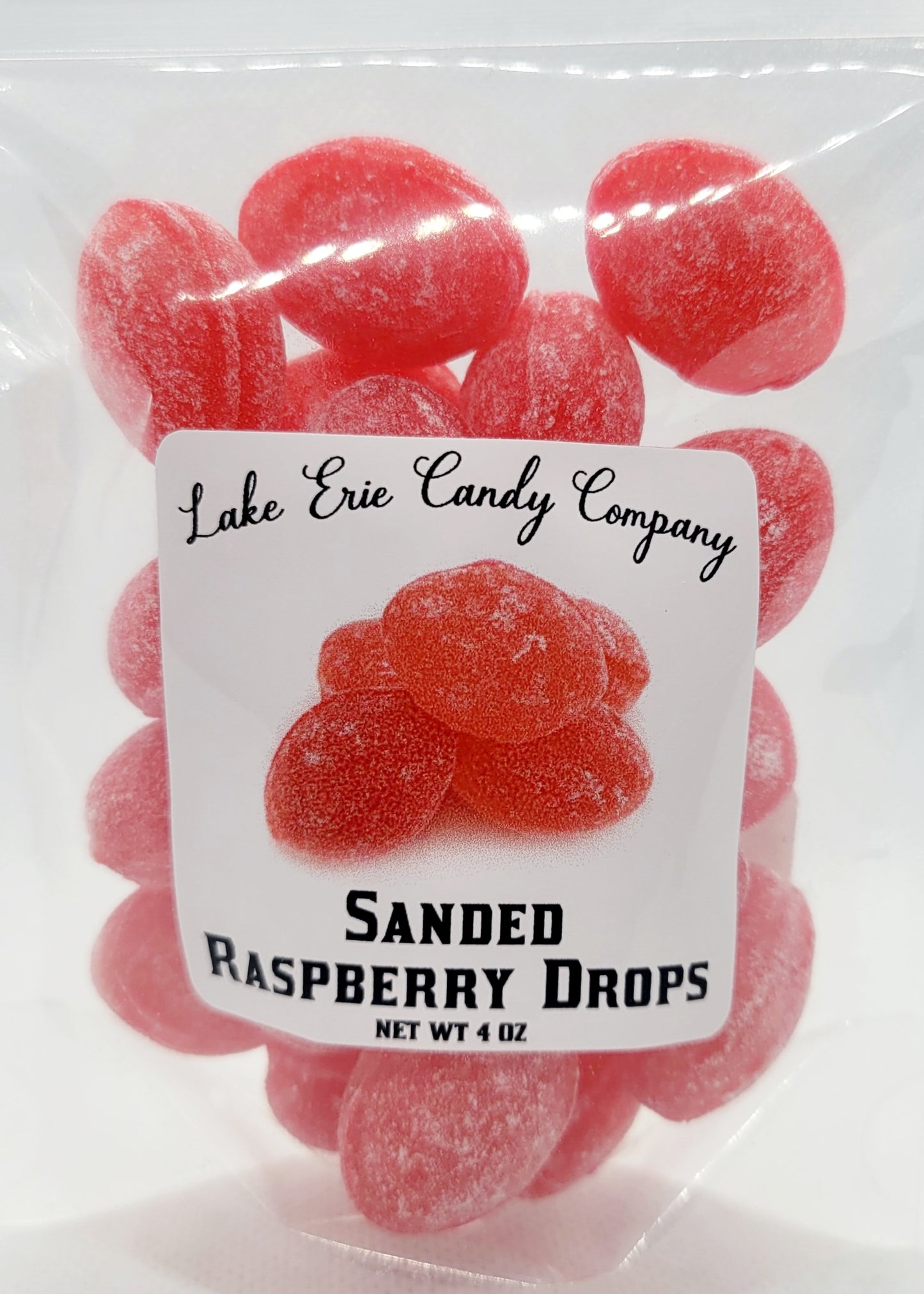 Sanded Raspberry Drops