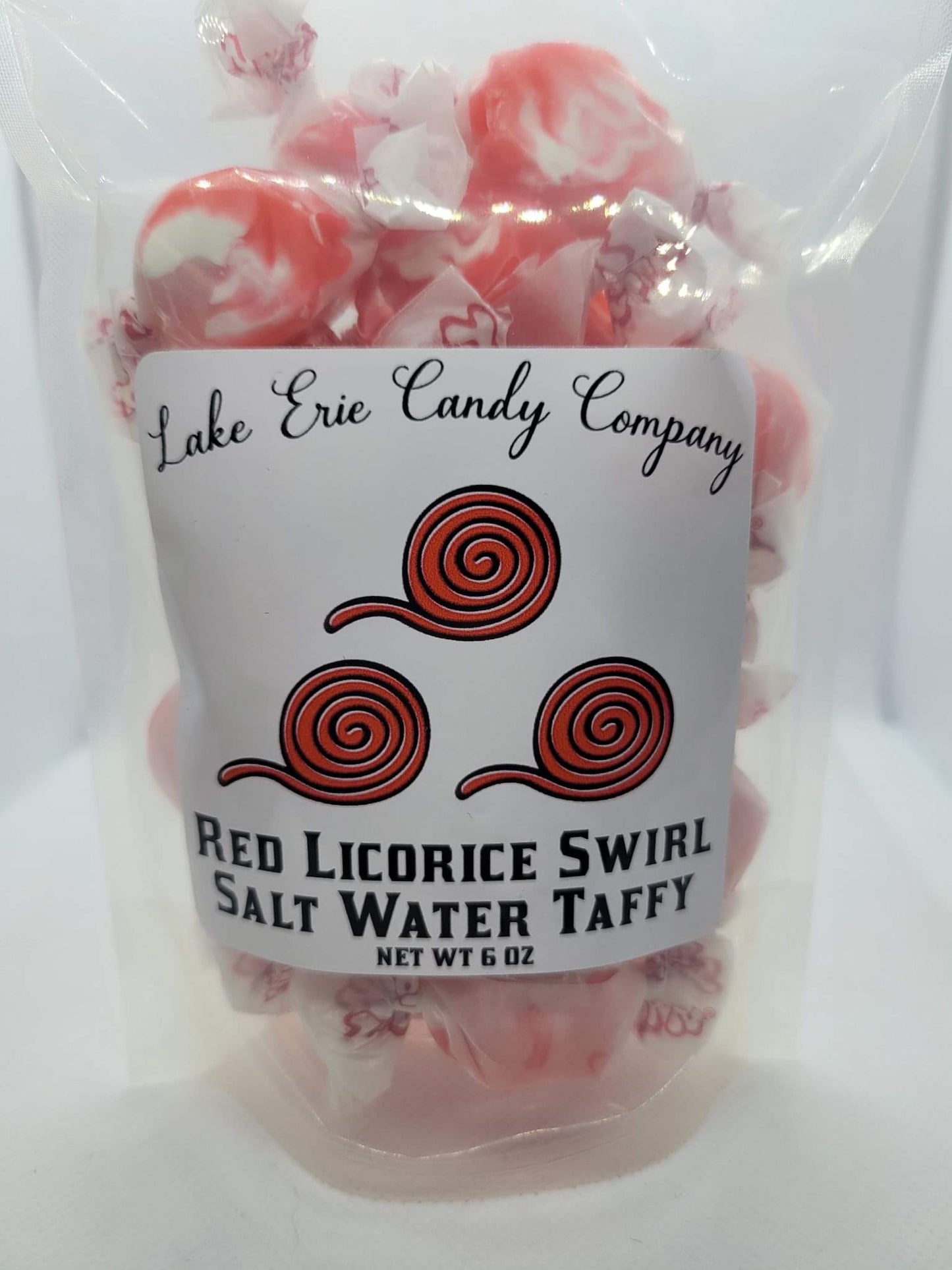 Red Licorice Swirl Salt Water Taffy